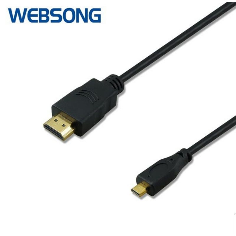 Kabel HDMI type A to HDMI Micro Type D 3M Full HD 1080P WEBSONG