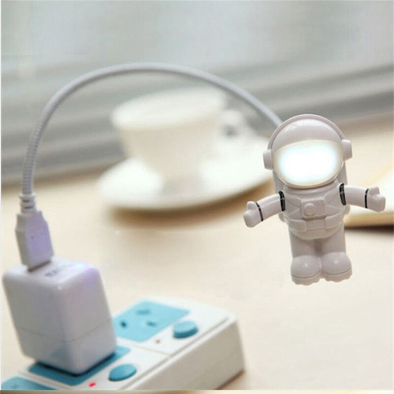 Eshoo Lampu Astronaut Untuk Belajar Anak, Lampu belajar bentuk robot astronot memakai USB,  LED USB Night Light Lamp Flexible Spaceman Astronaut - X01 USB Astronaut Moon Lamp LED Night Light Astros USB Night Lights Sensor Light Creative USB Book Lights