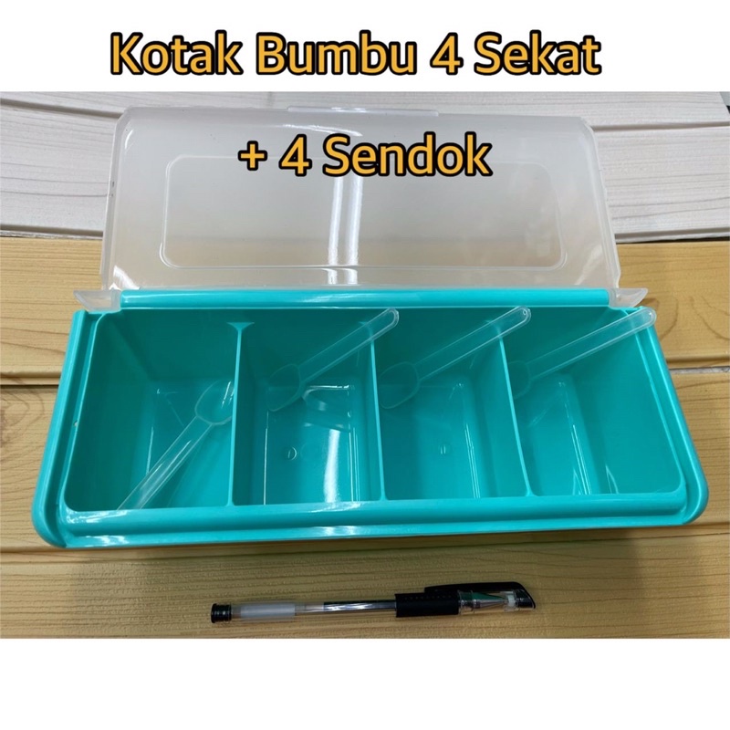 Kotak Tempat Bumbu Dapur 4 Sekat