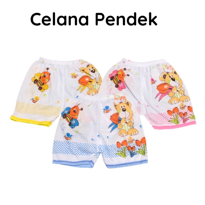 (Isi 3) Celana Pendek Bayi Motif