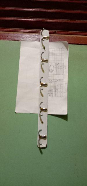 Gantungan Baju Dinding 5 Kait Stainless V Hanger Kamar Mandi