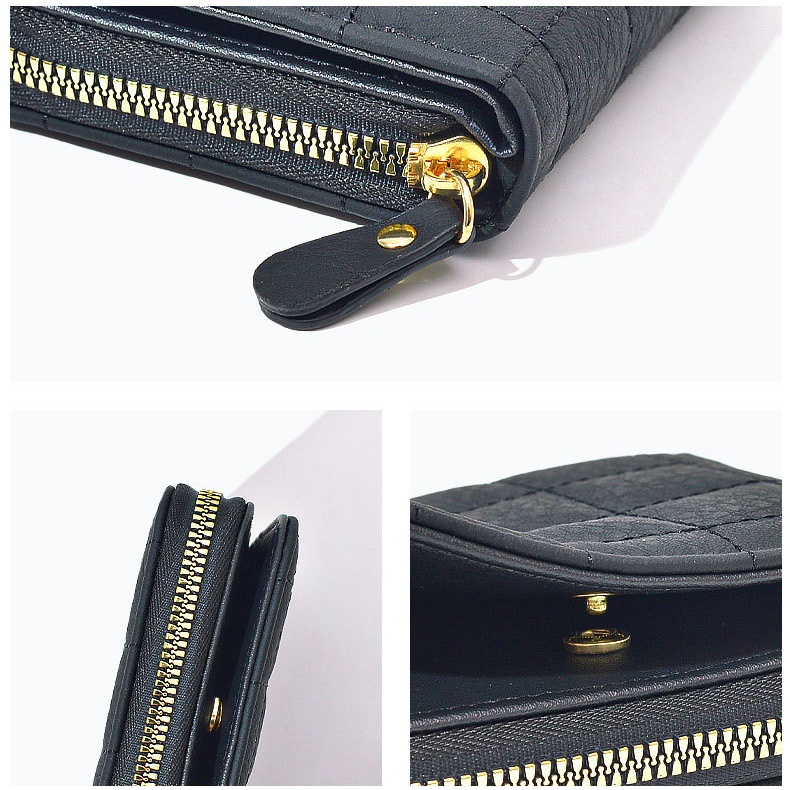 DOMPET LIPAT WANITA KECIL PREMIUM KULIT HITAM KEKINIAN FASHION REVINA IMPORT WA520B5 SIMPLE MINI KOREA SLOT KARTU UANG KOIN RESLETING CEWEK MURAH TIPIS PENDEK REMAJA BRANDED BATAM