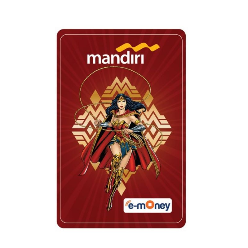 Mandiri eMoney DC Heroes - Wonder Woman /Wonderwoman Exclusive ORI /Like eTOLL Tapcash Flazz or Brizzi