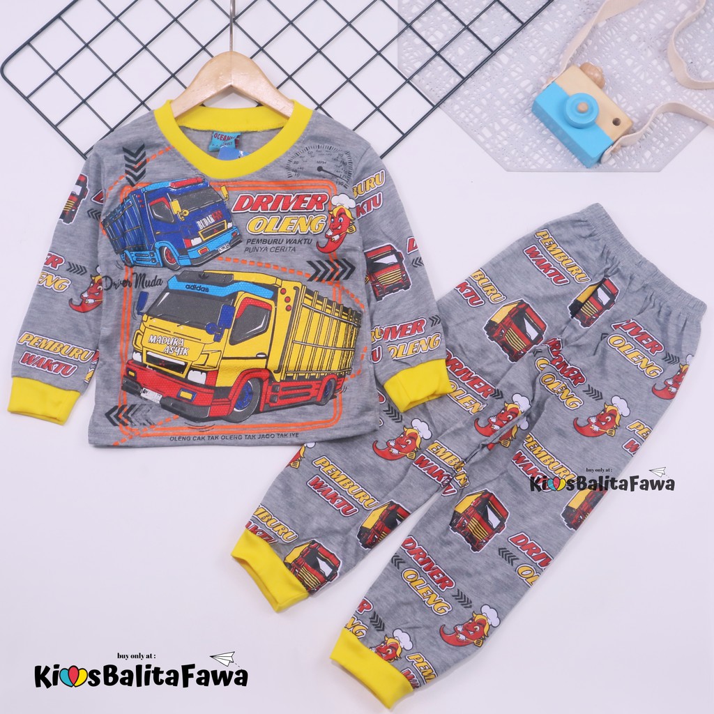 Setelan Marvell uk 3-4 Tahun / Bahan Kaos Anak Celana Panjang Baju Laki Cowok Piyama Baju Tidur