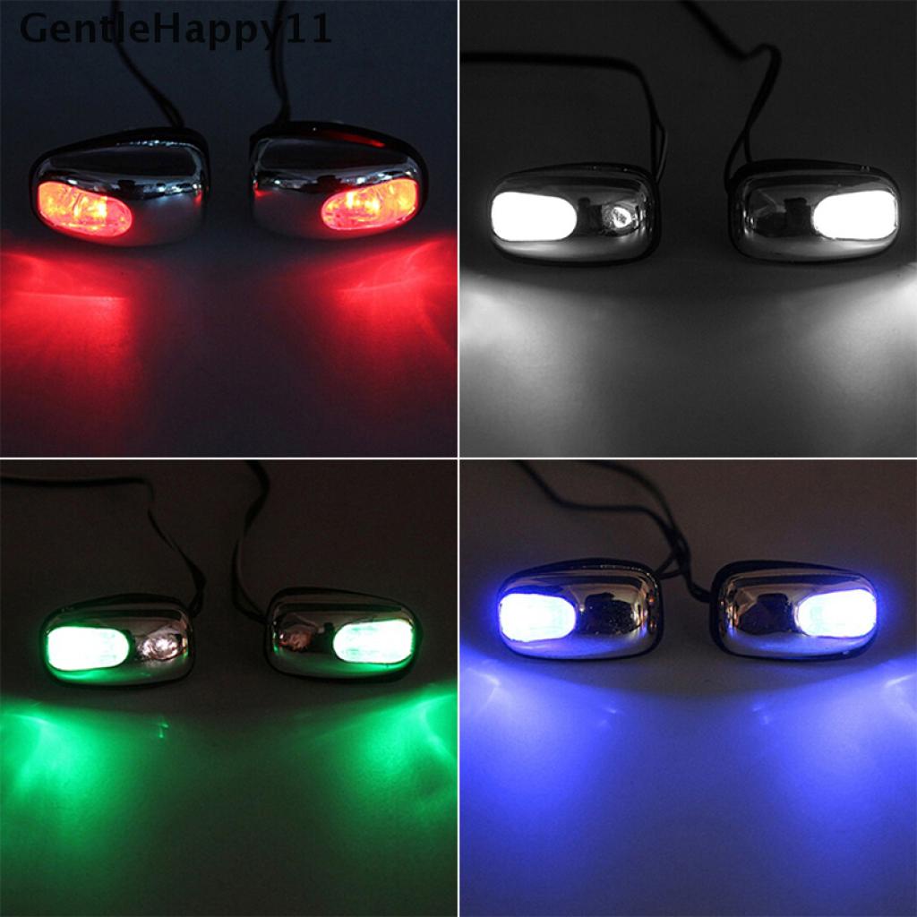 Gentlehappy 2pcs Nozzle Spray Jet Wiper Kaca Depan Mobil Dengan Lampu Led