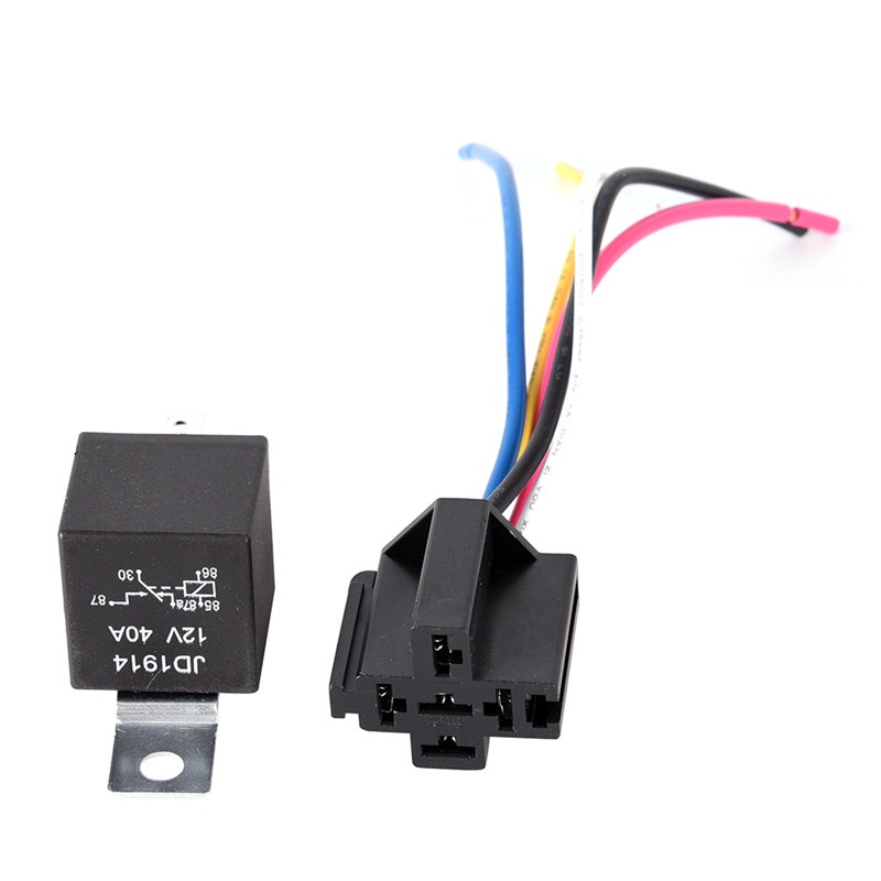 {LUCKID}Waterproof Automotive Relay 12V 5Pin 40A Car Relay 12V 5Pin With Relay Socket