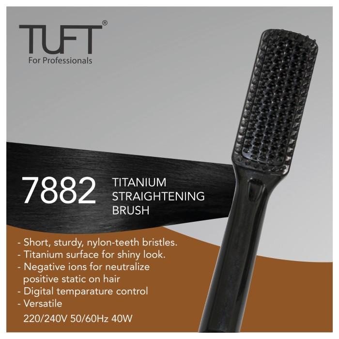 Pelurus Tuft Professional Titanium Straightening Brush / Catok Sisir Listrik