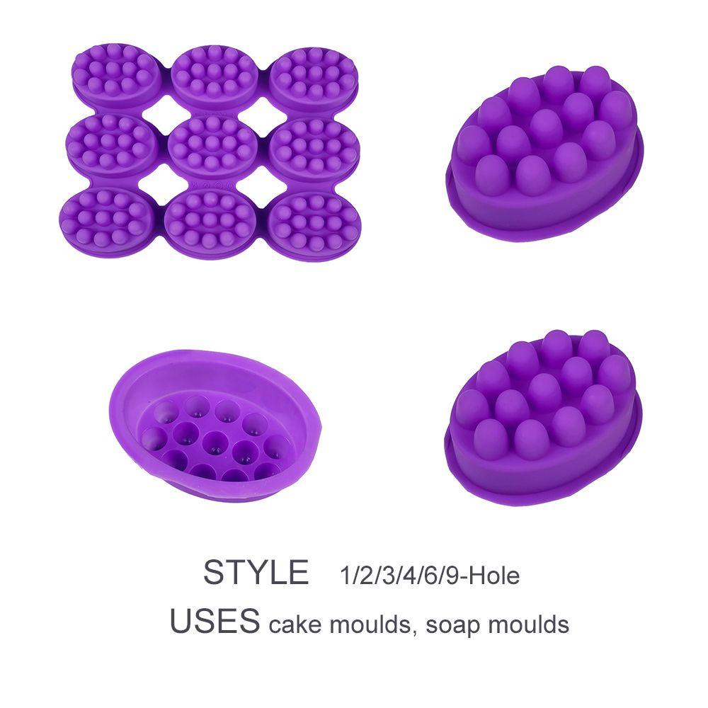 Solighter Cetakan Sabun 3D Kerajinan Tangan DIY Membuat Bentuk Oval Resin Essential Oil