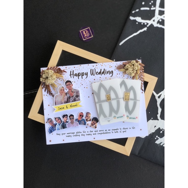 Custom Frame Happy Wedding
