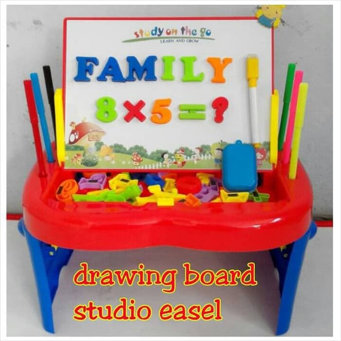 

Drawing Board Artdesk Kecil meja papan belajar anak tulisan huruf tempel