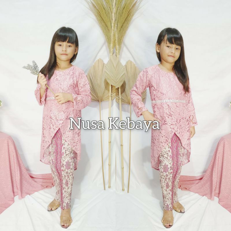 TERMURAH setelan Kebaya Brukat Anak SD SMP Untk Kartinian wisuda Umur 34 56 78 910 1112 Baju Anak