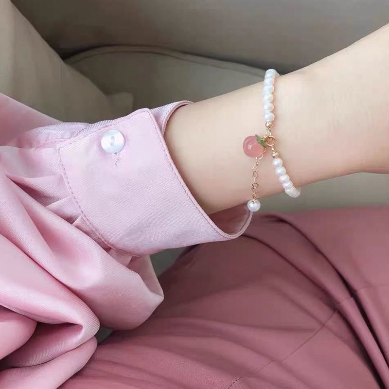 Gelang Tangan Rantai Aksen Mutiara Imitasi Gaya Koreajepang Untuk Wanita