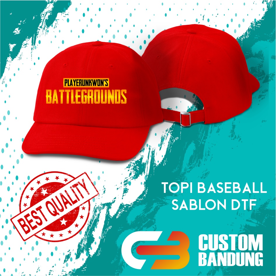 Topi Baseball PUBG Pria Wanita Topi Cap Bisa Tulis Nama Bisa COD Original High Premium Quality