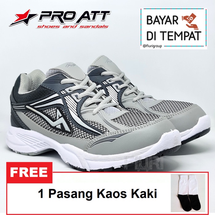 Pro Att Original - Mc 50 Silver - Sepatu Olahraga Lari Jogging Pria