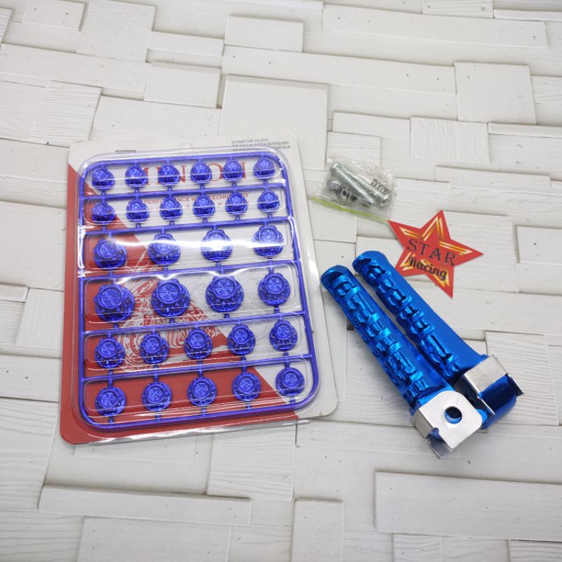 Cover baut probolt flower plus FootStep belakang Yamaha Vixion universal motor Yamaha