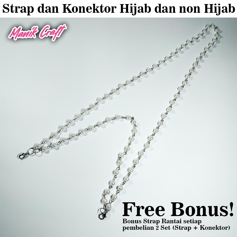 Konektor Masker Hijab / Strap Masker Rantai / Tali masker Rantai / Kalung masker Rantai