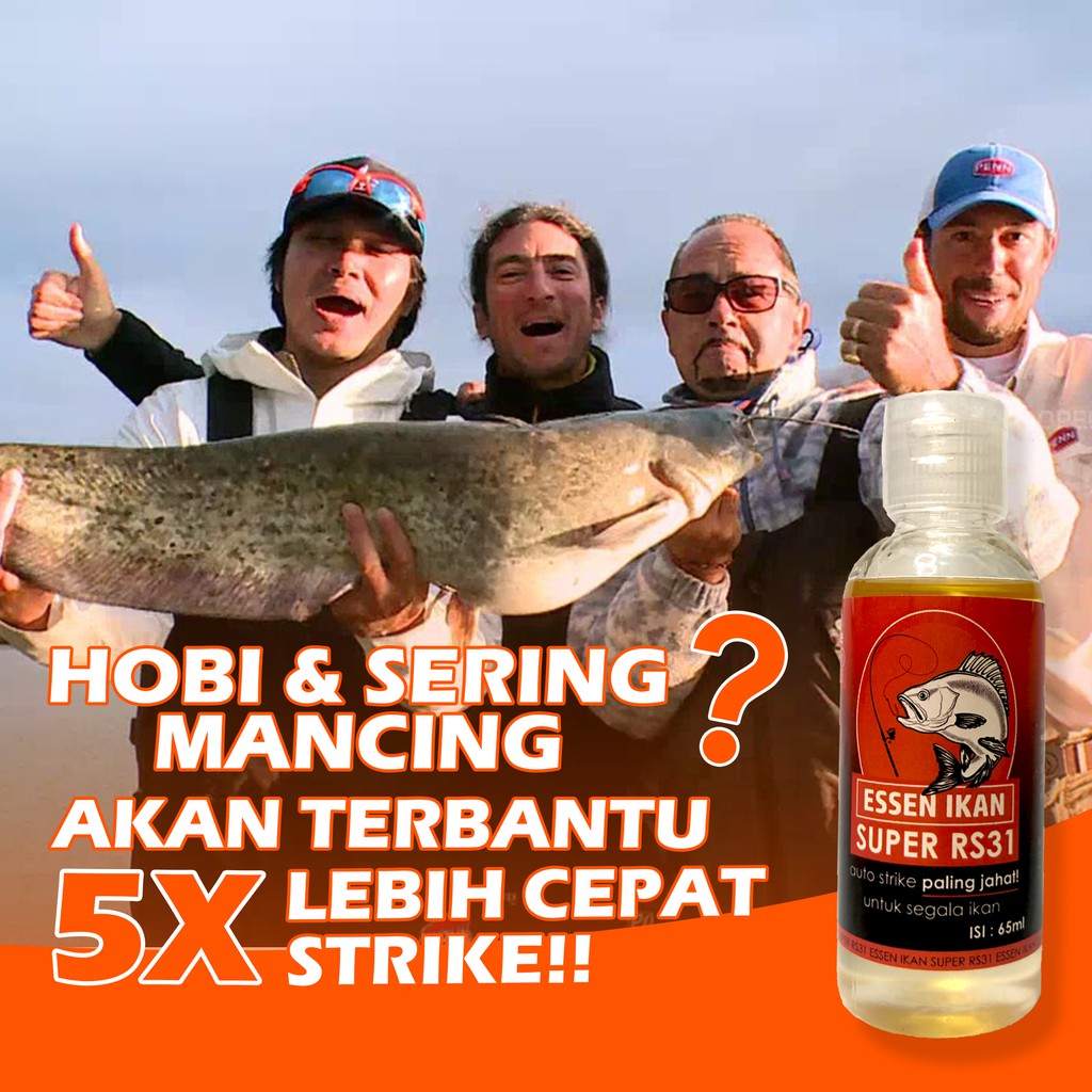 RS31 Essen Ikan Super - Secret Strike Essence Pancing Aroma Gurih &amp; Amis Untuk Ikan Mas, Lele, Tombro, Bawal, Nila, Bandeng, Patin, Belanak, Belut, Sidat, Baramundi, Kakap. Essen Jahat Untuk Galapung, Galatama Indukan.