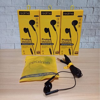 Headset Realme QP-268 Handsfree Proton Metallic Super Bass Murah