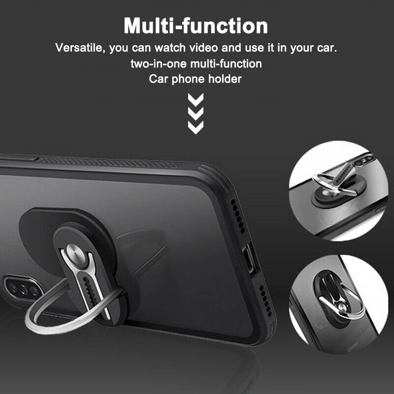 Universal Multipurpose Mobile Phone Holder / 360 Rotation Air Vent Clip Phone GPS Mount / Finger Ring Phone Bracket / Desk Tablet Mobile Phone Stand / Kompatibel dengan for iPhone 11 Pro XS Max Android Phone Xiaomi Huawei Samsung