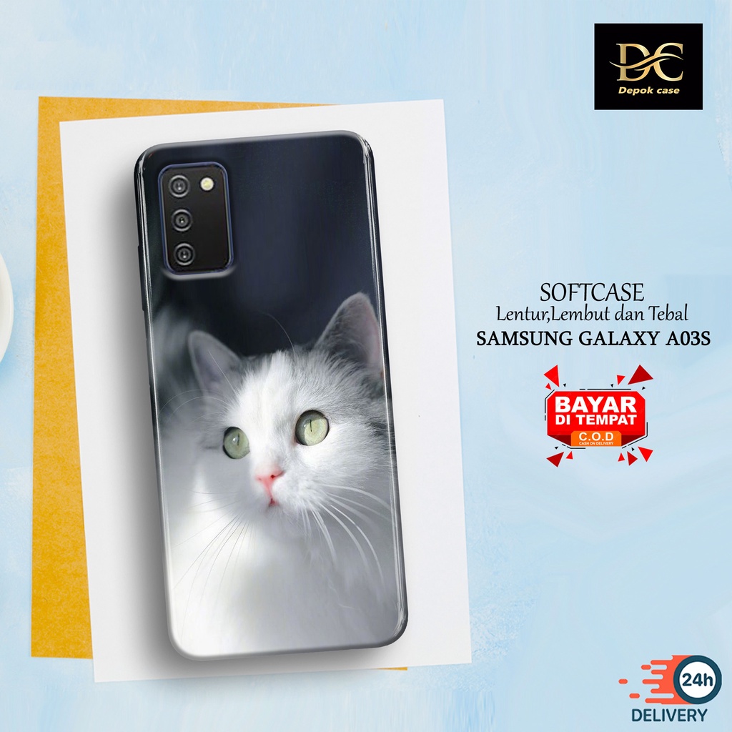 Case Samsung Galaxy A03s Terbaru - Fhasion Case KUCING - Casing Hp Samsung Galaxy A03s Terbaru - Sof