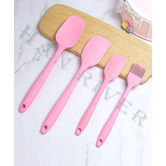 Set Spatula Sutil Alat Masak Silikon Tahan Panas 5 pcs