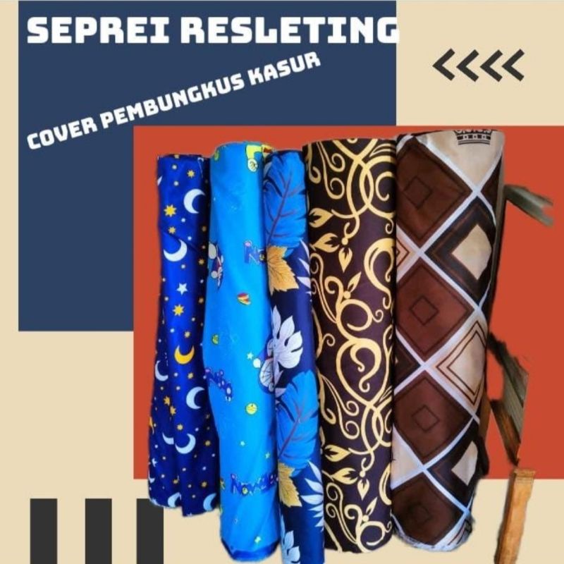 Sprei Resleting / cover bungkus kasur busa model (L)