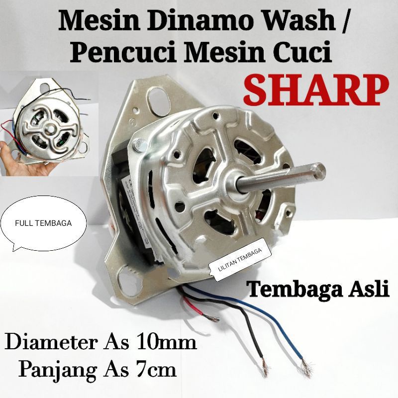 Dinamo Wash,  TEMBAGA  ,  Dinamo Mesin Cuci Pencuci, Motor Pencuci  SHARP 150W