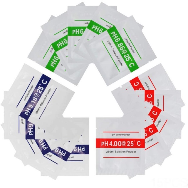 Set PH Meter Buffer 4.01 6.86 9.18 Powder Bubuk Kalibrasi