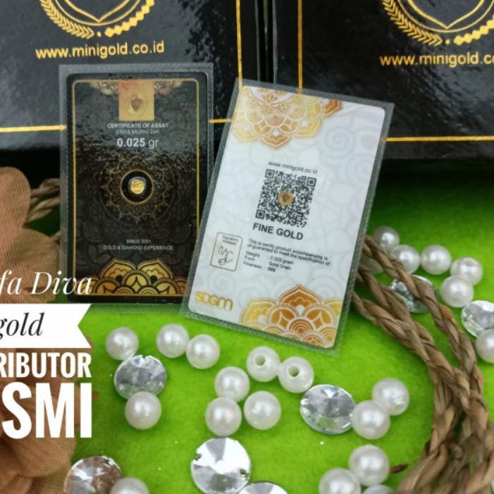 MiniGold 0,025 Gram Emas Mini Murni Logam Mulia 24 Karat