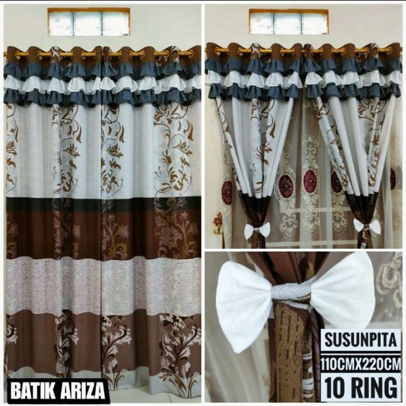 GORDEN RUMBAI SUSUN PITA SEMOKRING 10 MOTIF BATIK ARIZA