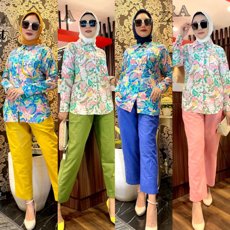 VAZERA SETELAN CELANA FLOWERS SET BY ZAVIERA /JEENA / MEERA / VAZERA