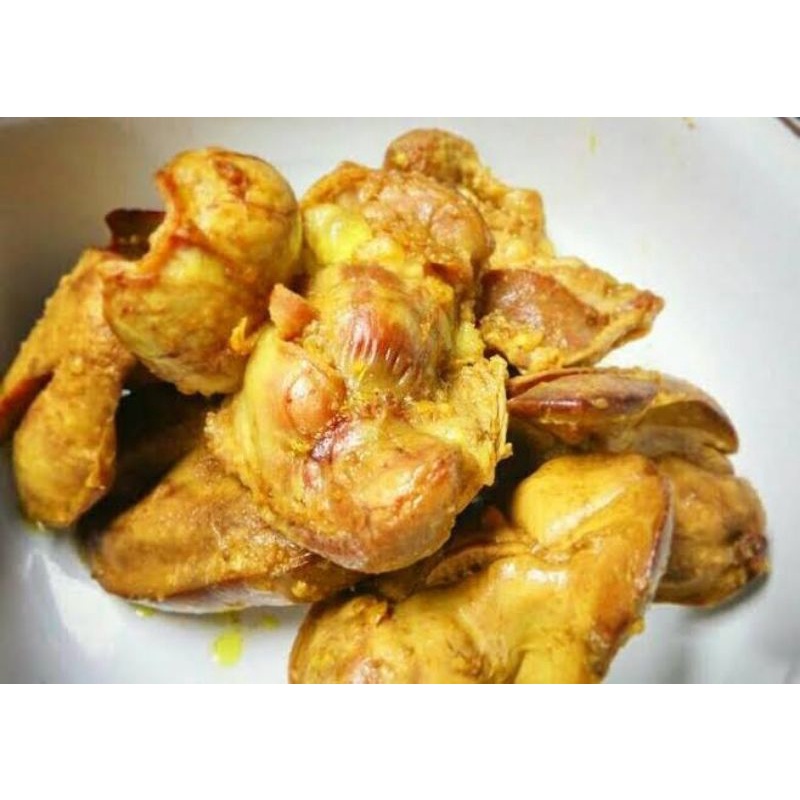 Ati Ampela Bumbu Ungkep Kuning/Gule Siap Goreng | Perbox Isi 5