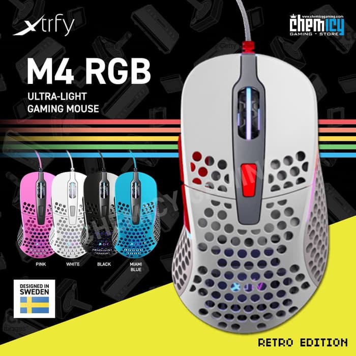 Xtrfy M4 Rgb Ultra Light Gaming Mouse Shopee Indonesia