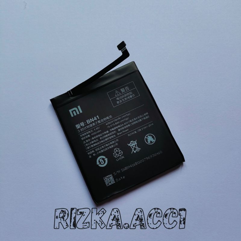 Baterai Batre Xiaomi BN41 Redmi Note 4 / BN-41 Mediatek Battery Hp