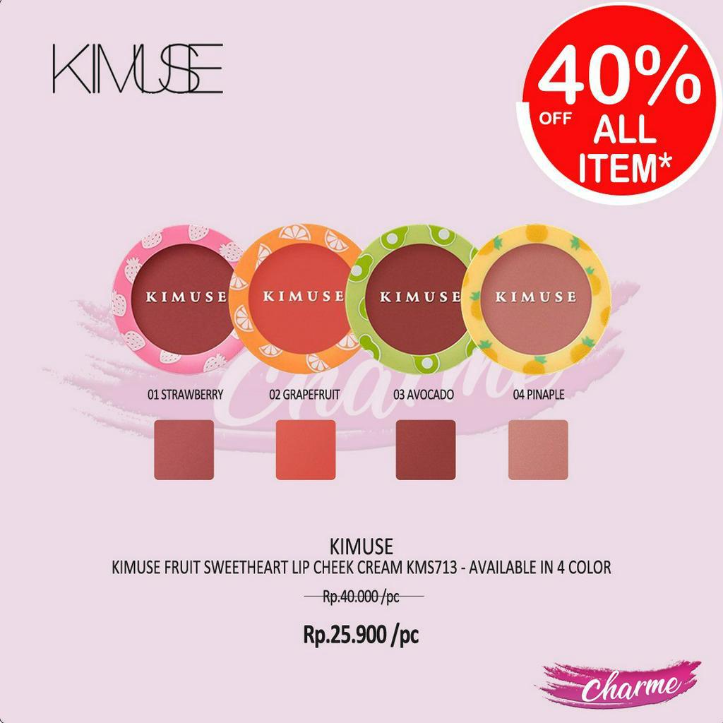 (READY &amp; ORI) Kimuse Fruit Sweetheart Lip Cheek Cream KMS713