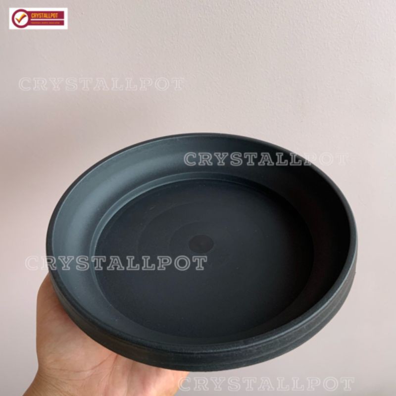 tatakan pot bunga hitam jt plast 17 hitam untuk pot size 17 - 20