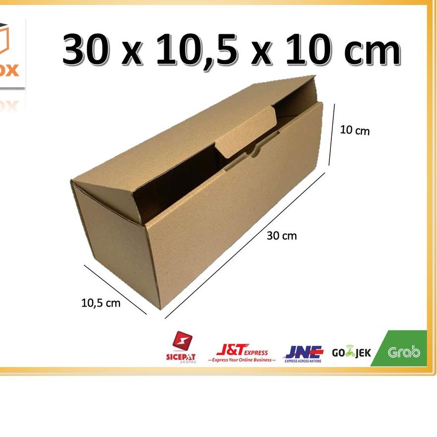 

Baru - 10pcsKardus Uk. 30x10,5x10 cmDie Cut kotak Kue, snack -aksesoris-dll model box pizza
