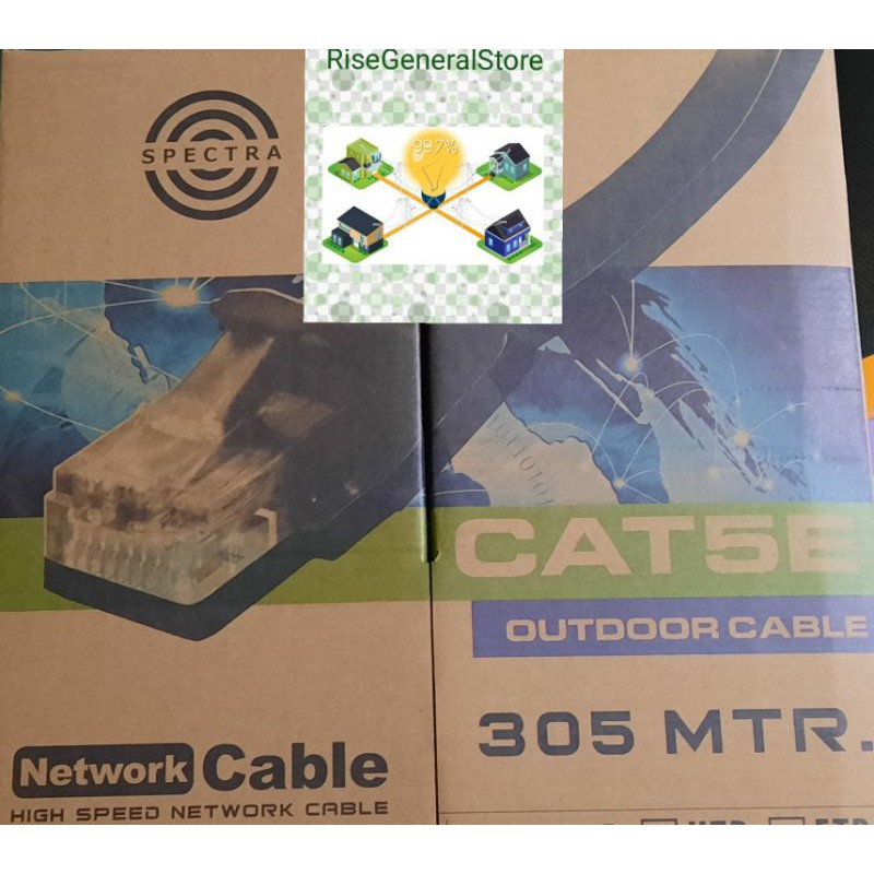 Kabel LAN Outdoor/FTP CAT6/5e Vascolink/Spectra/Zimmlink/NYK UTP/Indoor RJ45 CAT6/5 METAL,ecer meter-SPECTRA FTP 5eOUT CR