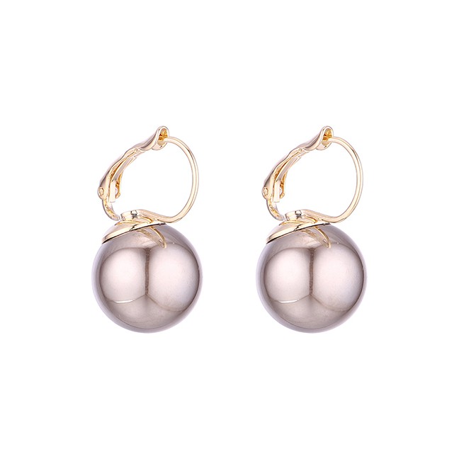 LRC Anting Tusuk Fashion Plated Gold Pearl Earrings Y6116X