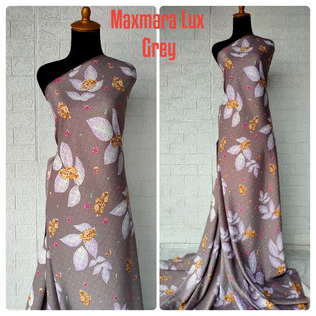 Kain Maxmara Lux Motif Daun harga per 0.5m