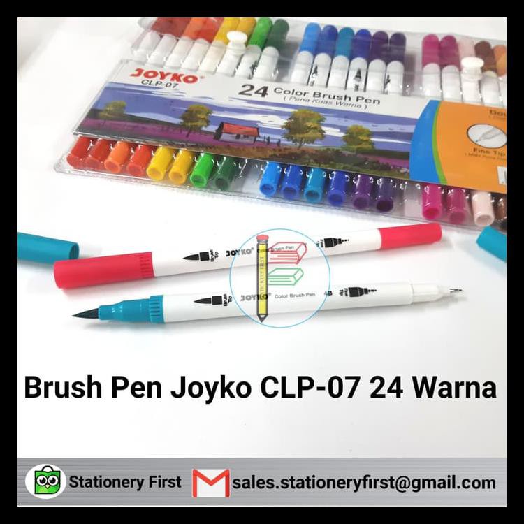 

BAYAR DI TEMPAT (COD) BRUSH PEN JOYKO 24 WARNA CLP-07 2IN1 (KUAS DAN PENA WARNA) SET KODE 487