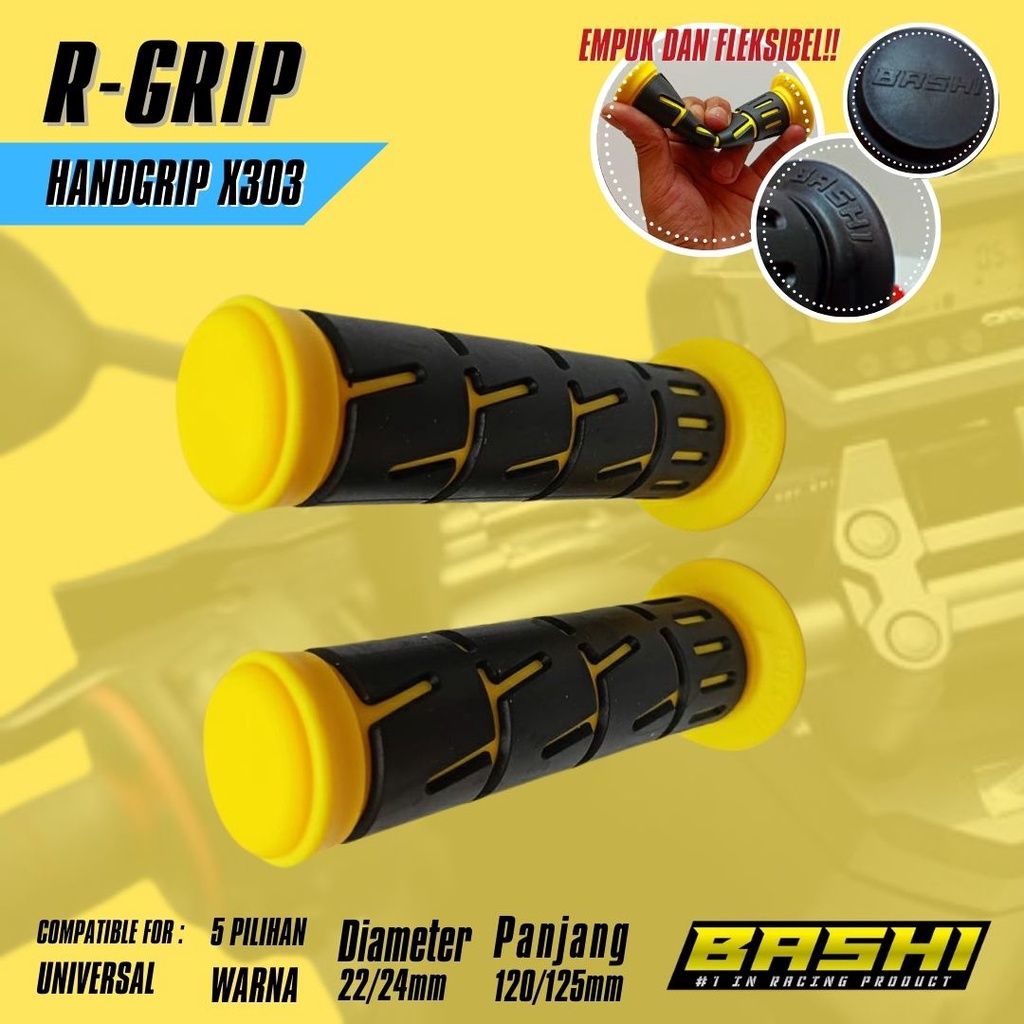 HANDGRIP BASHI R-GRIP X303 FLEKSIBLE HIGHT QUALITY TPR THERMOPLASTIC RUBBER motor