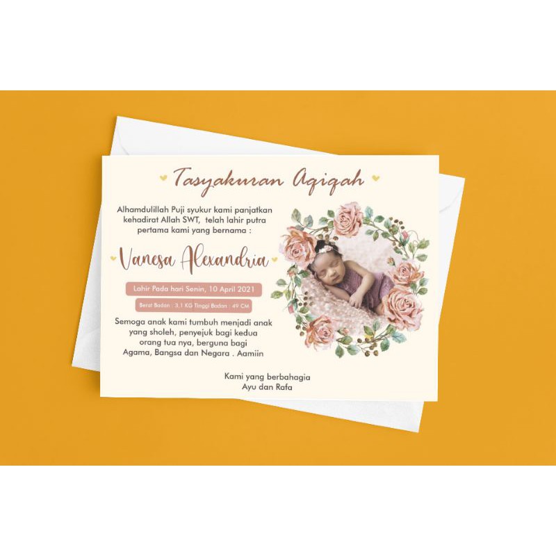 

KARTU SYUKURAN AQIQAH/STIKER AQIQAH/KARTU AQIQAH