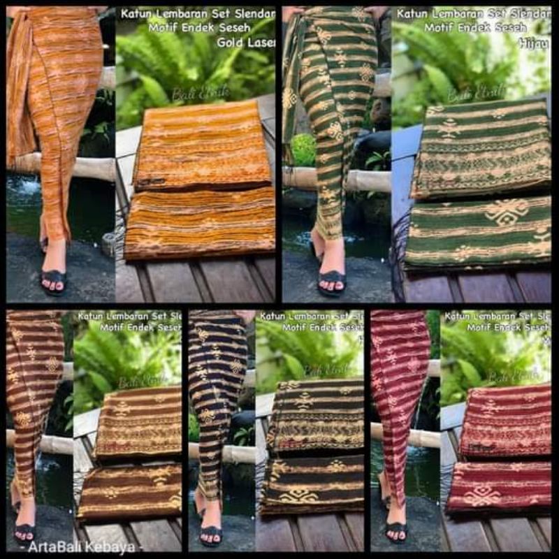 Kamen Katun Endek Seseh Lembaran + Selendang