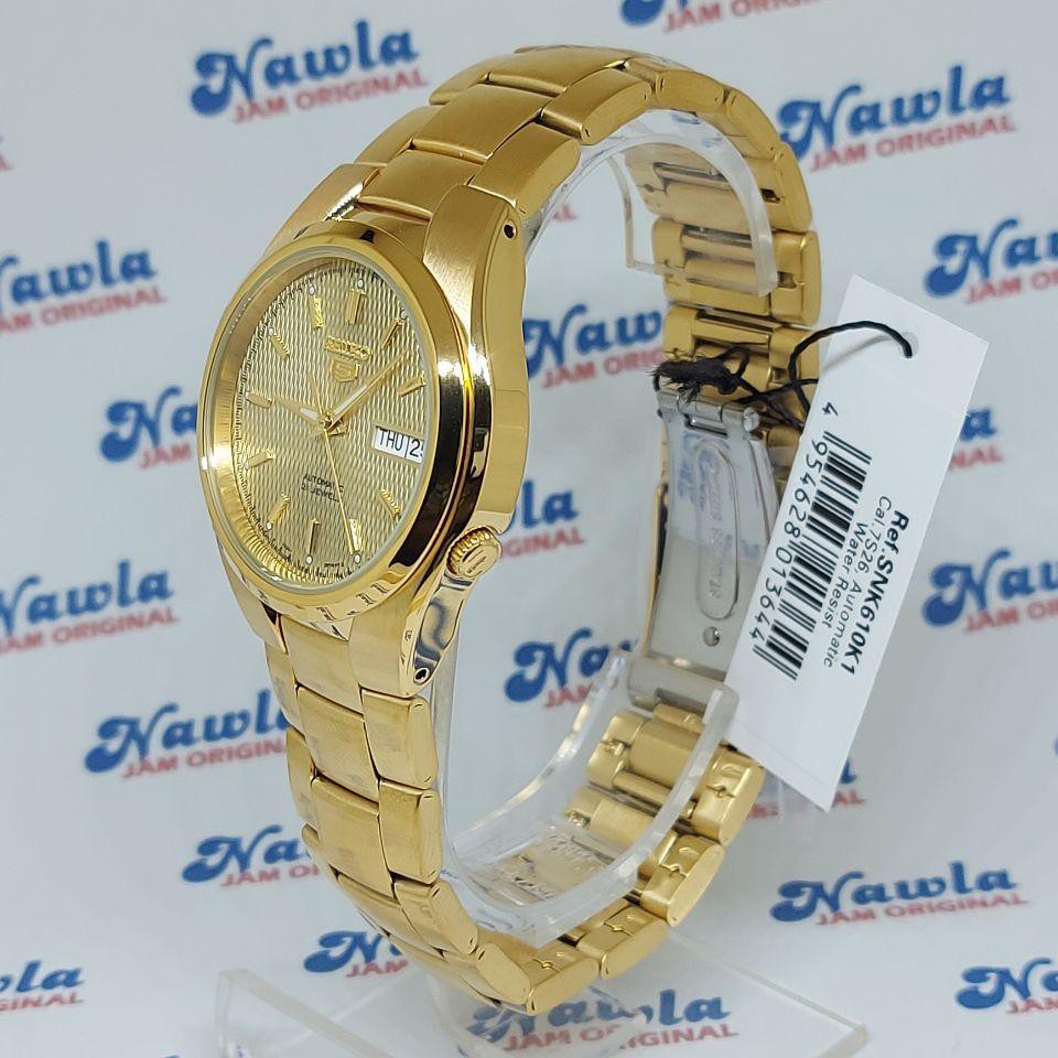 Seiko 5 SNK610K1 Automatic Gold IP - Jam Tangan Pria SNK610