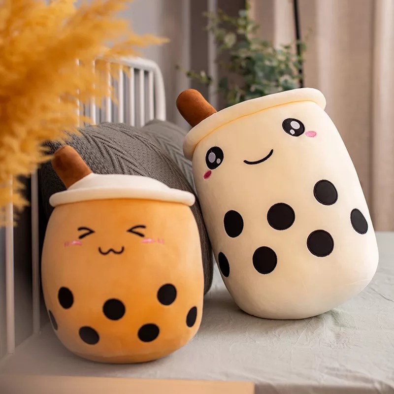 BONEKA BOBA MILK TEA JUMBO SNI LED BISA NYALA THAI TEA BAHAN HALUS CANGKIR TEH MAINAN U155