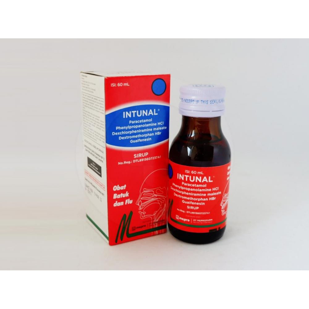 Intunal Sirup Pereda Batuk Flu / Obat Batuk Murah 60ml