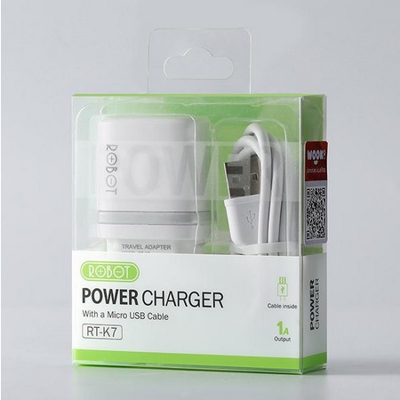 Robot Charger RT-K7/ RT-K5 Fast Charging Kabel Micro Original Casan Quick Charge Dual