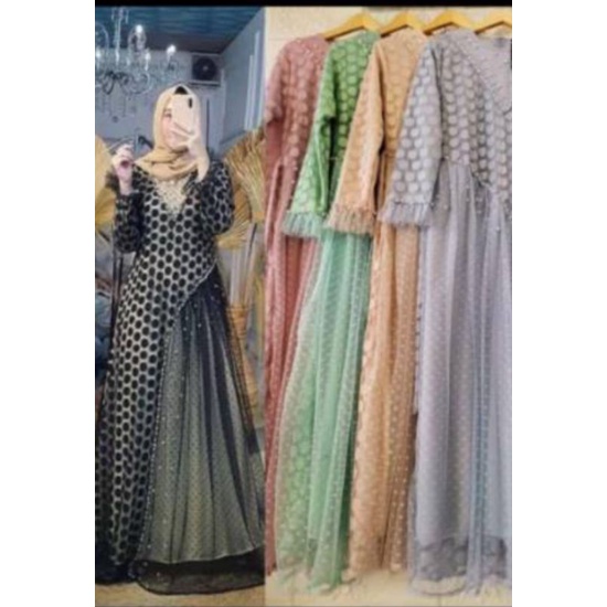 READY SALSA DRESS BRUKAT MIX TILE DOTS