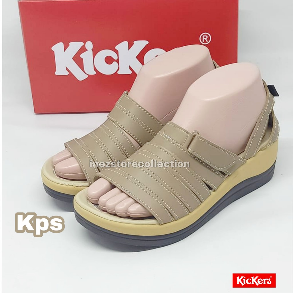 SANDAL WANITA KICKERS WEDGES MURAH GROSIR KODE LET 06